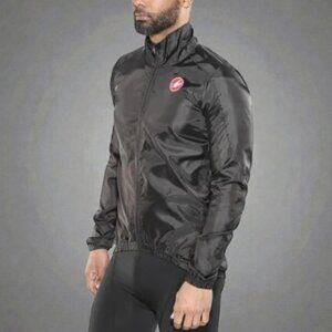 Castelli Squadra ER zip-up cycling jacket black men's size M